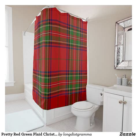 christmas plaid shower curtain|country plaid shower curtains.